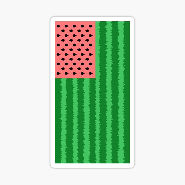 Watermelon Flag (vertical) Sticker