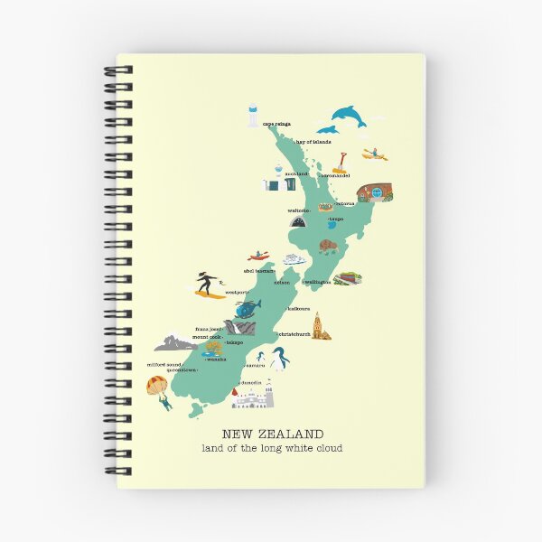 Item preview, New Zealand Map designed and sold by Tilly Scribbles.