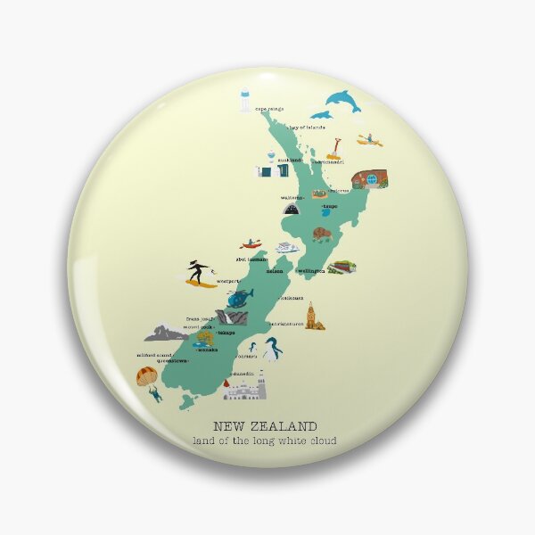 Item preview, New Zealand Map designed and sold by Tilly Scribbles.