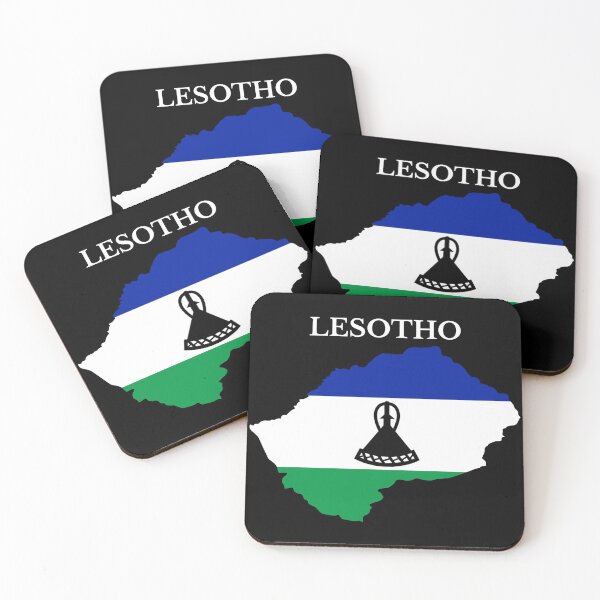Item preview, Lesotho Map Flag designed and sold by marosharaf.
