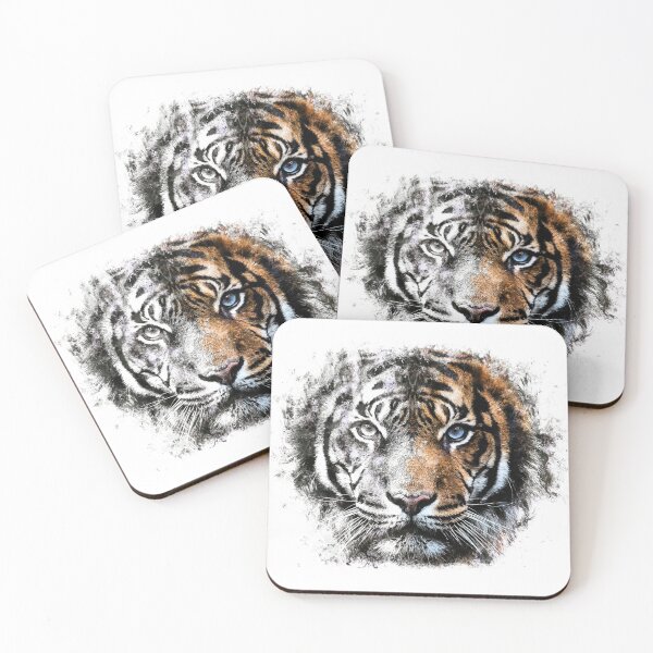 Item preview, Tiger Head Face designed and sold by monokromatik.