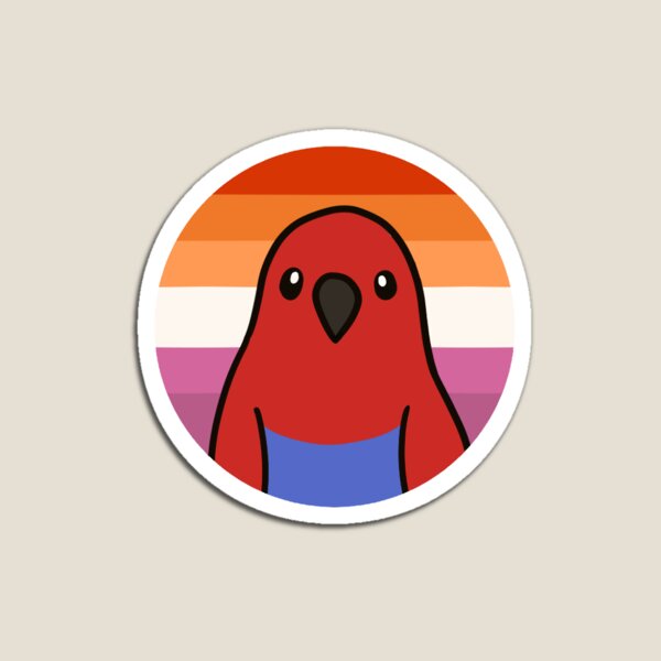 Item preview, Orgullo Parrot - Lesbian Eclectus designed and sold by BirbThings.