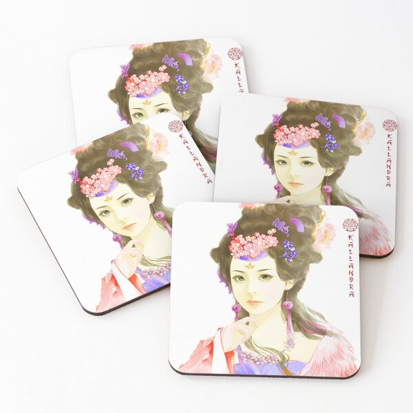 Item preview, China art print - portrait of young Chinese lady woman in red designed and sold by Kallandra.