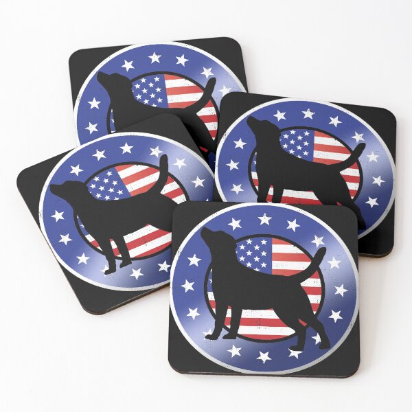 Item preview, Patriotic USA Flag Black Labrador design for Lab Owners graphic designed and sold by Lisbob.