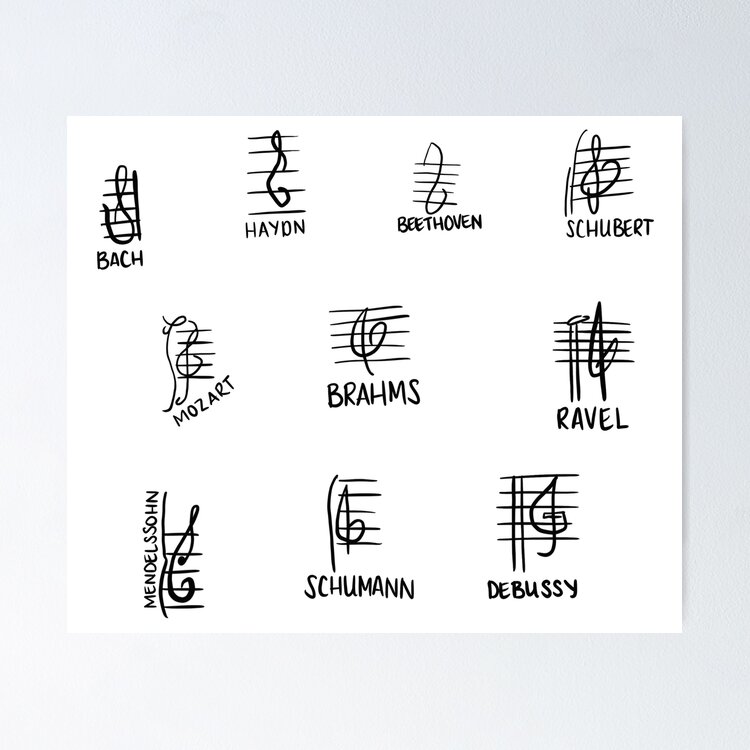Composer Treble Clefs Sticker