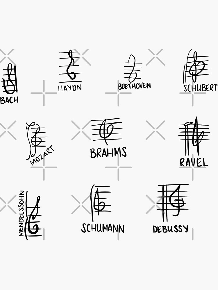 Composer Treble Clefs Sticker