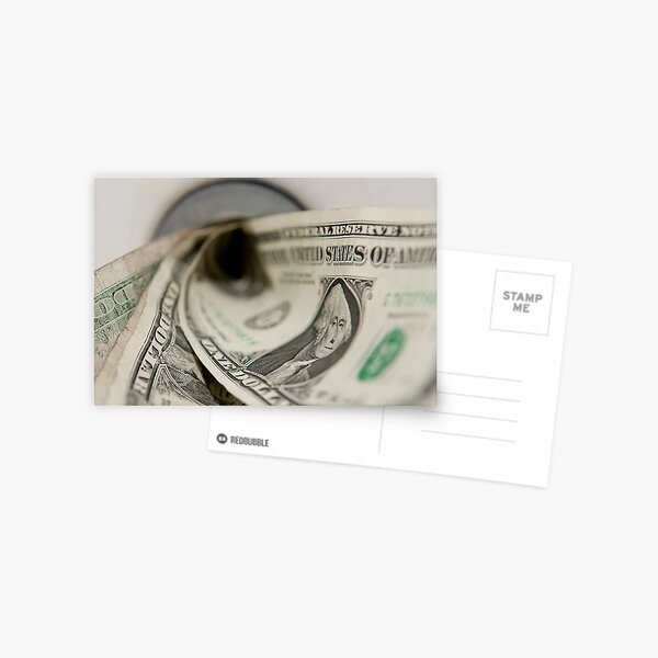 Throwing Money Down the Drain Postcard
