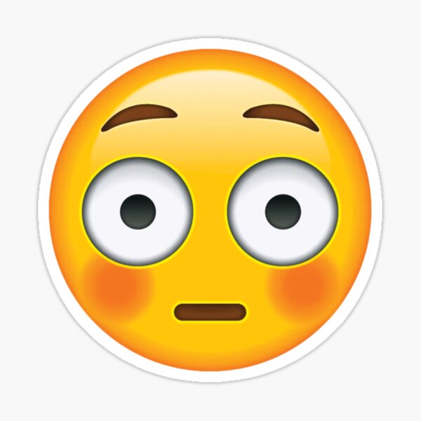 Embarrassed Emoji Stickers Redbubble - gasp emoji roblox