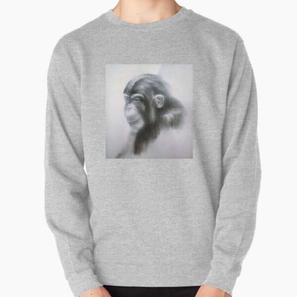 Chimp by Avril Thomas Pullover Sweatshirt