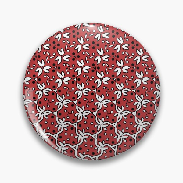 Item preview, Abstract White Flowers Red Pattern designed and sold by mrhighsky.