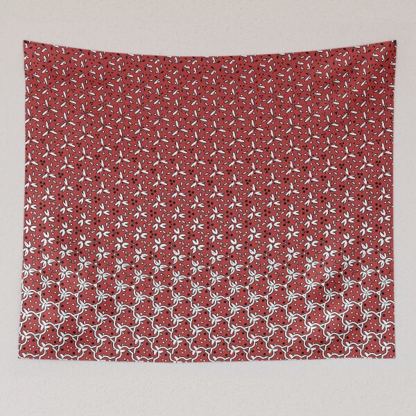 Item preview, Abstract White Flowers Red Pattern designed and sold by mrhighsky.