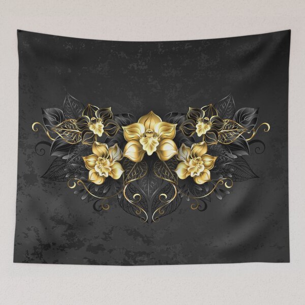 Item preview, Symmetrical Pattern with Black Orchids designed and sold by Blackmoon9.