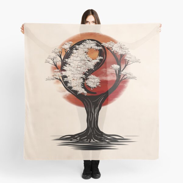 Item preview, Yin Yang Tree Sunrise designed and sold by k9printart.
