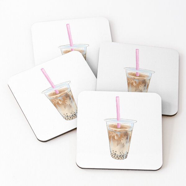 Item preview, Watercolor Jasmine Milk Tea Boba designed and sold by emmaherren.