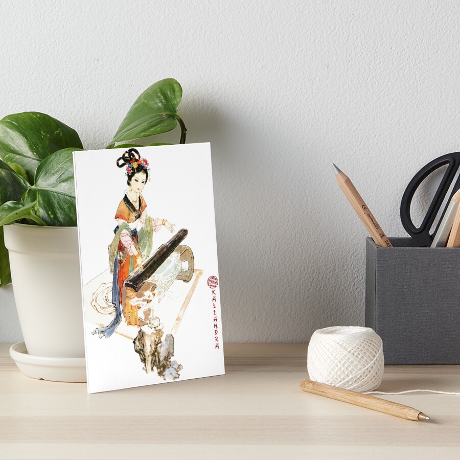 China art print - portrait of young chinese lady woman with
