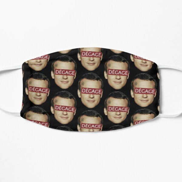 Macron Dégage - couleur noir Flat Mask