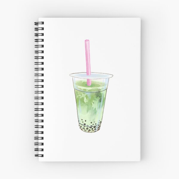 Item preview, Watercolor Matcha Green Tea Latte Boba  designed and sold by emmaherren.