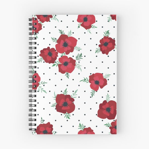Item preview, Poppies & Polka Dots Floral Pattern designed and sold by ketrena.