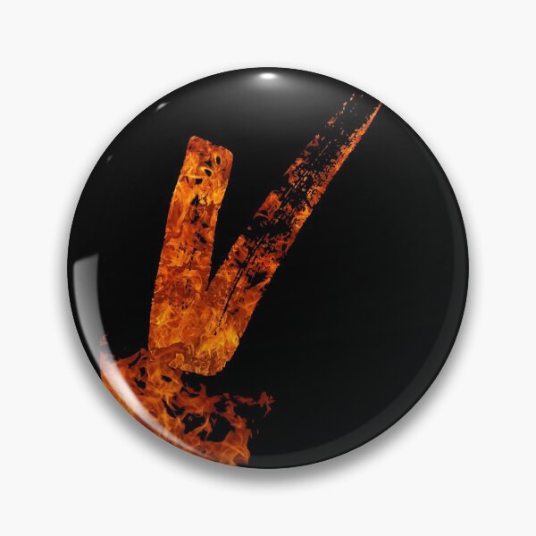 Item preview, Burning on Fire Letter V designed and sold by hatimelhag.