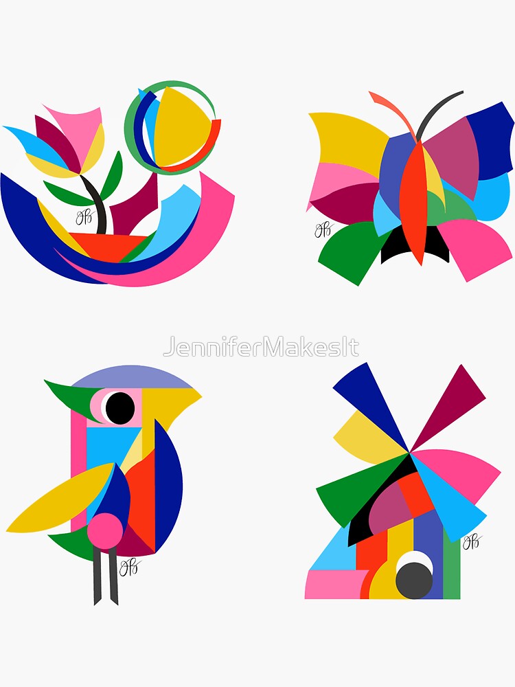 Colorful Abstract Sticker Pack 1 by JenniferMakesIt
