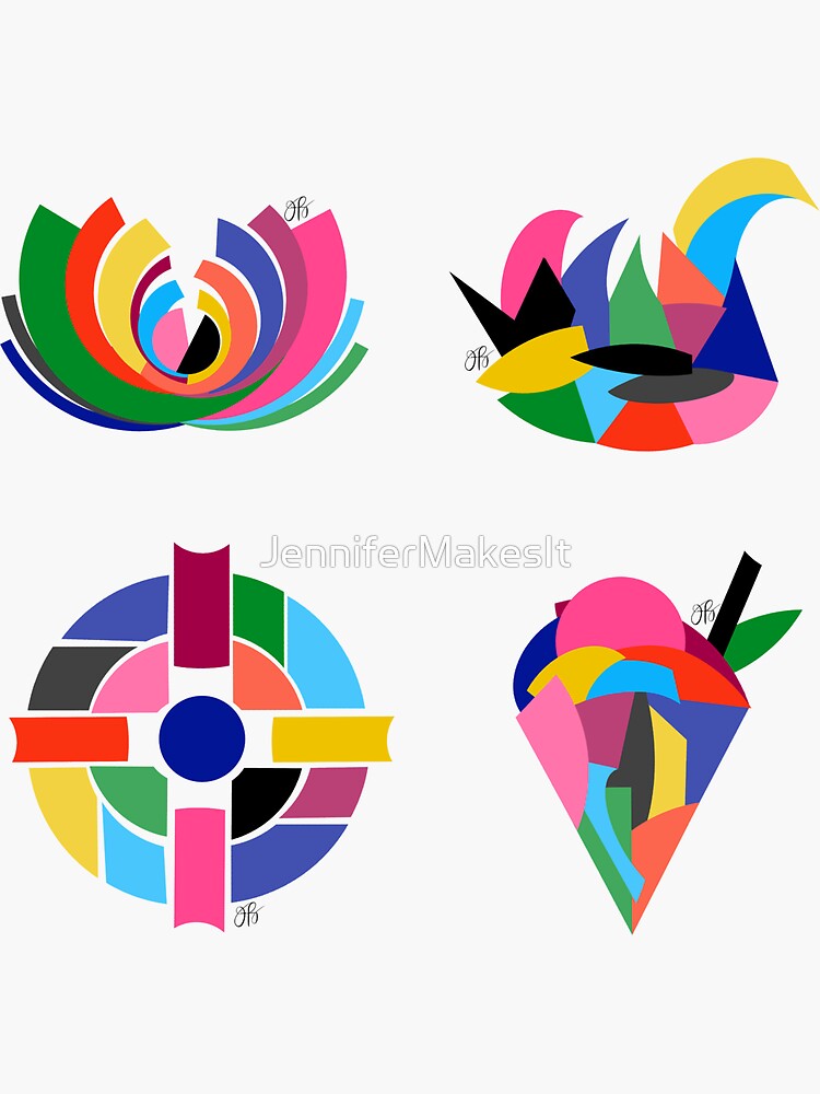 Colorful Abstract Sticker Pack 2 by JenniferMakesIt