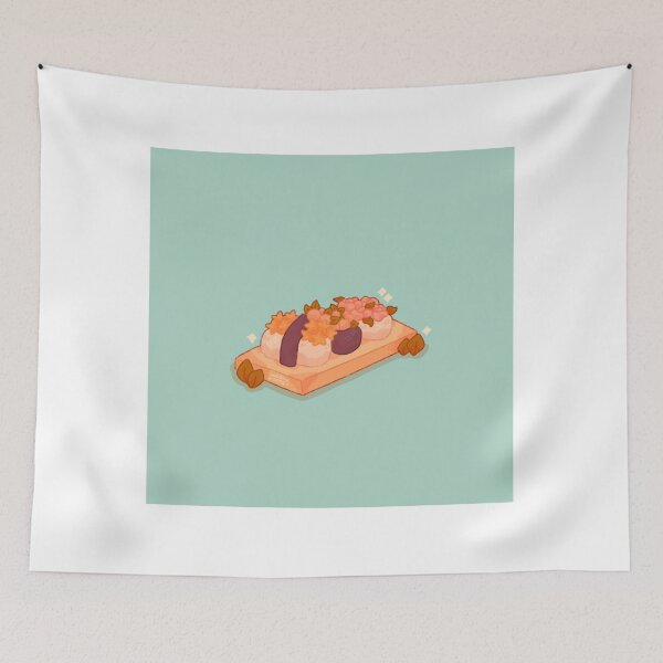 Item preview, Sushi Platter (blue) designed and sold by mallowdraw.