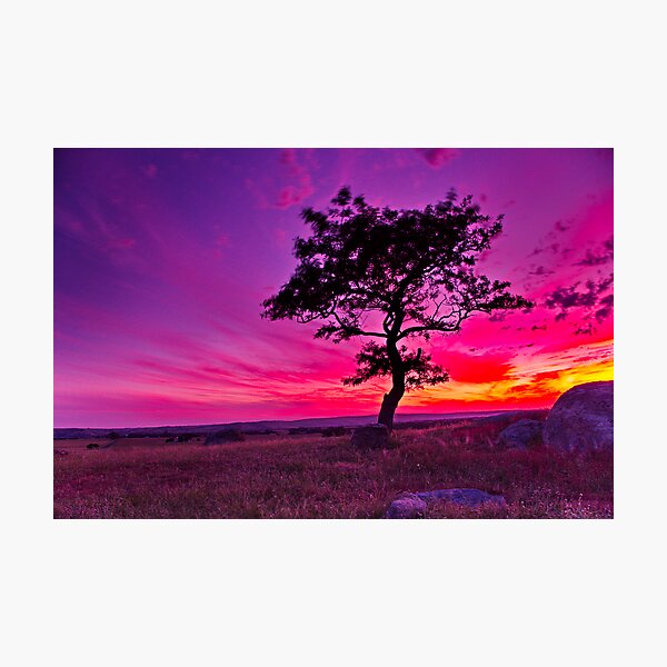 "Sunday's Sundown At The Rocks" Photographic Print