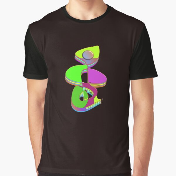 Treble clef 3D Modern Art Musical Score Graphic T-Shirt