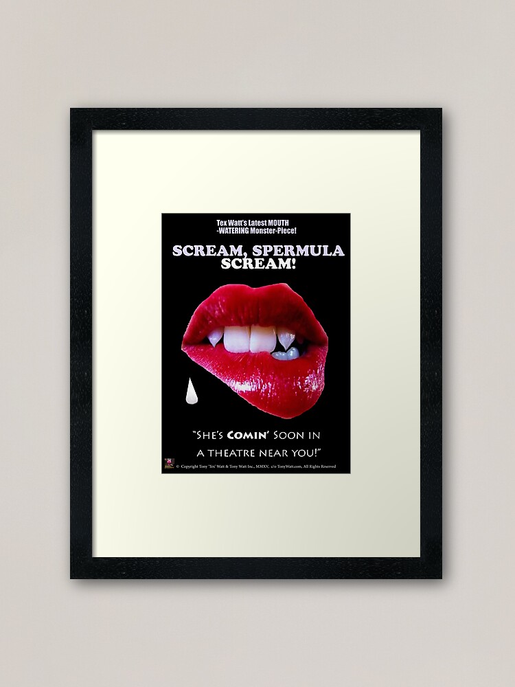 Scream Spermula Scream Sneak Peak Movie Poster Art Framed Art Print By Texwatt Redbubble