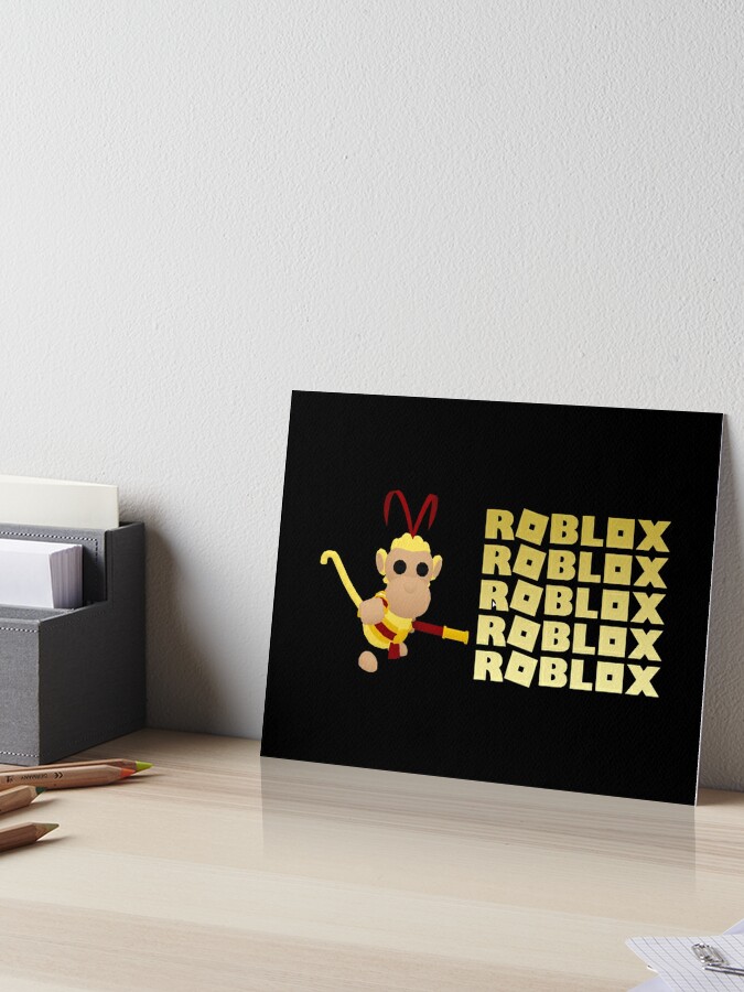 Roblox Monkey King Art Board Print By T Shirt Designs Redbubble - roblox monkey