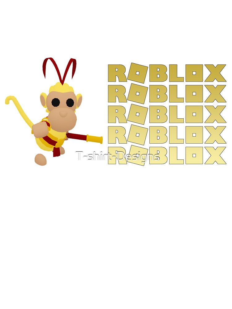 Roblox Monkey King Kids T Shirt By T Shirt Designs Redbubble - roblox adopt me king monkey