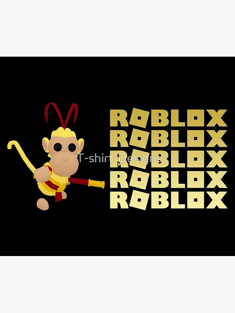 Roblox Monkey King Greeting Card By T Shirt Designs Redbubble - monkey t shirt roblox