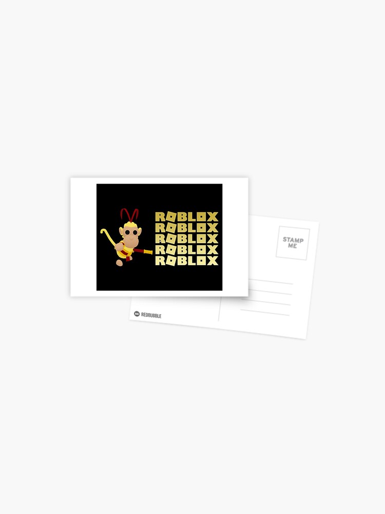 Roblox Monkey King Postcard By T Shirt Designs Redbubble - monkey t shirt roblox