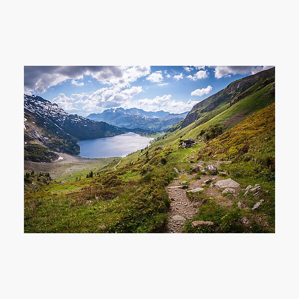 Engstlenalp and lake, Switzerland Photographic Print