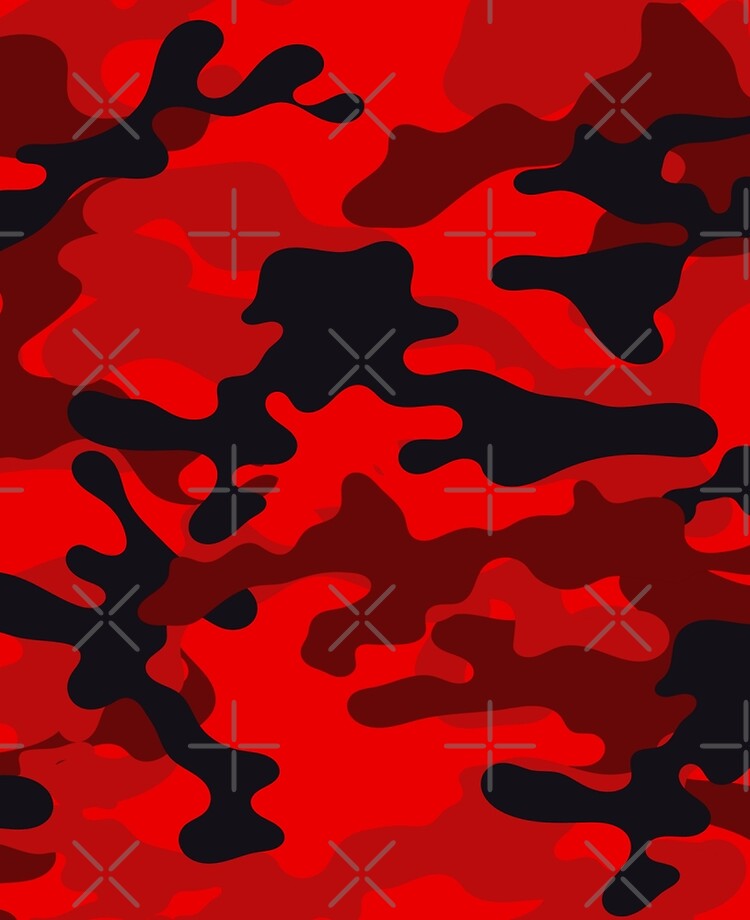 Almægtig over eksil Camouflage Pattern Cool Army Red Granet Black Camo Print Color for Lovers  of the Armed Forces" iPad Case & Skin for Sale by BCNDesign | Redbubble