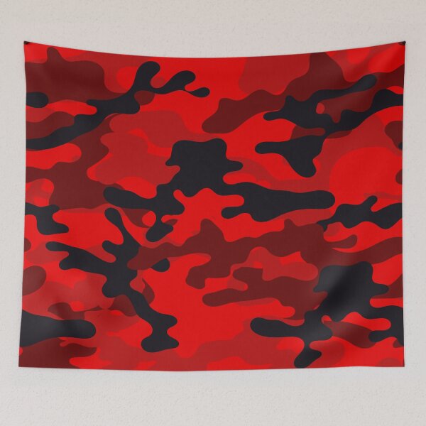 Item preview, Camouflage Pattern Cool Army Red Granet Black Camo Print Color for Lovers of the Armed Forces designed and sold by BCNDesign.