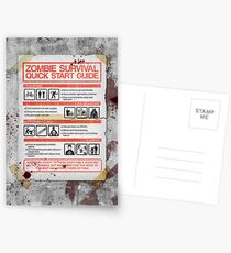 Zombie Survival - Quick Start Guide Postcards