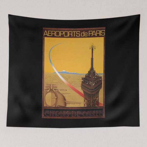 Item preview, Aerosports de Paris vintage travel poster designed and sold by stickart-marek.