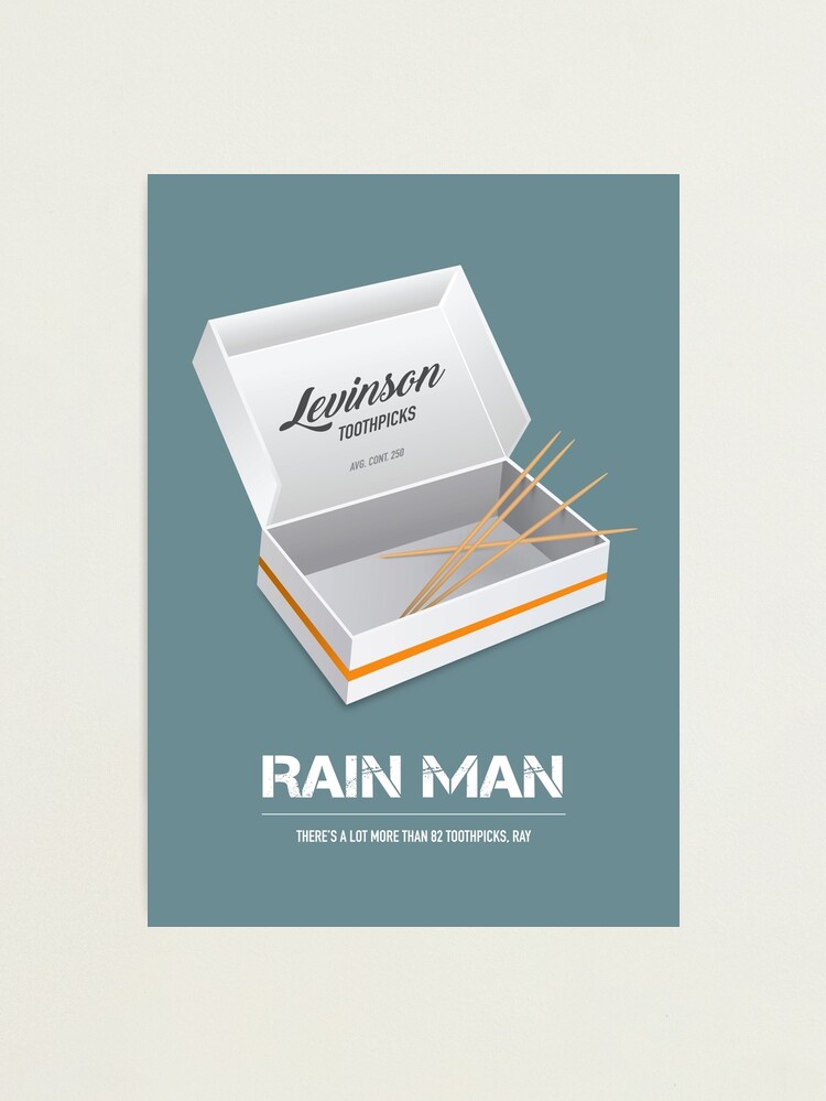 Alternate view of Rain Man - Alternative Movie Poster Photographic Print