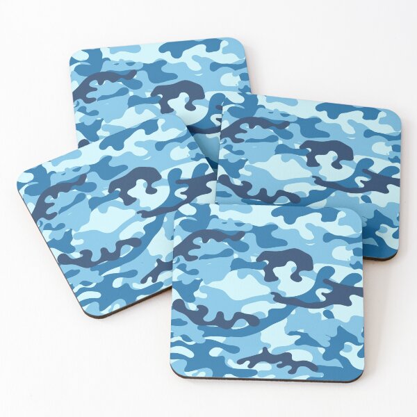 Item preview, Camouflage Pattern Cool Army Blue Light Blue & White Camo Print Color for Lovers of the Armed Forces designed and sold by BCNDesign.
