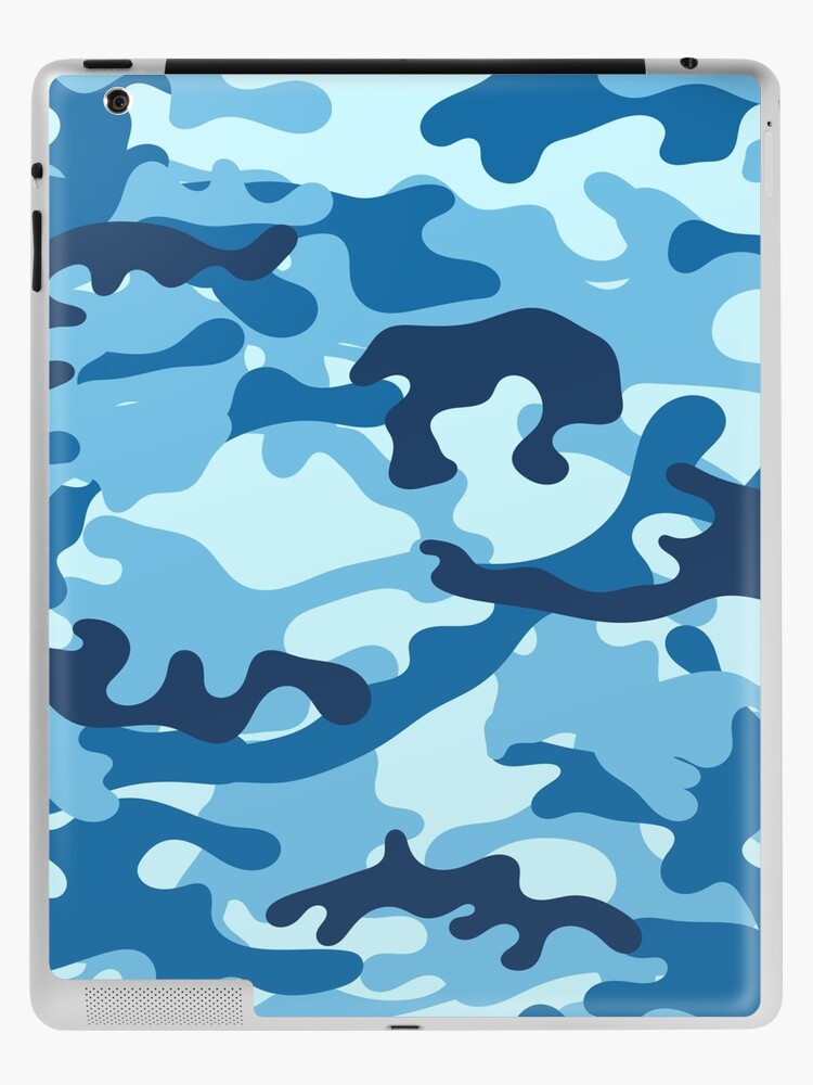 Camouflage Pattern Cool Army Blue Light Blue & White Camo Print Color for  Lovers of the Armed Forces iPad Case & Skin for Sale by BCNDesign