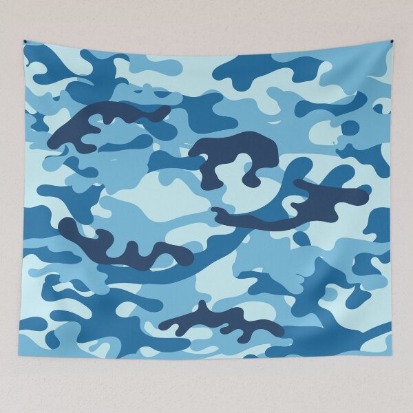 Item preview, Camouflage Pattern Cool Army Blue Light Blue & White Camo Print Color for Lovers of the Armed Forces designed and sold by BCNDesign.
