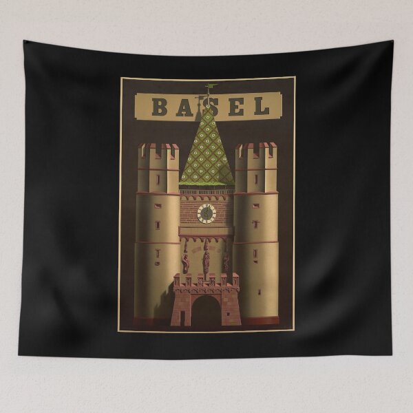 Item preview, Basel vintage travel poster designed and sold by stickart-marek.