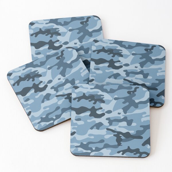 Item preview, Camouflage Pattern Cool Army Blue Dark Blue & White Camo Print Color for Lovers of the Armed Forces designed and sold by BCNDesign.