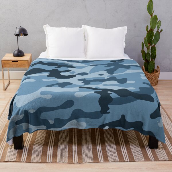 Item preview, Camouflage Pattern Cool Army Blue Dark Blue & White Camo Print Color for Lovers of the Armed Forces designed and sold by BCNDesign.