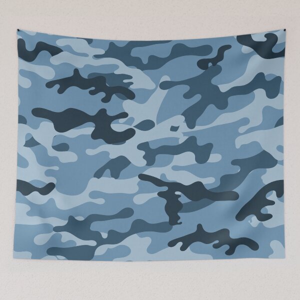 Item preview, Camouflage Pattern Cool Army Blue Dark Blue & White Camo Print Color for Lovers of the Armed Forces designed and sold by BCNDesign.