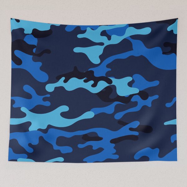 Item preview, Camouflage Pattern Cool Army Dark Blue & Black Camo Print Color for Lovers of the Armed Forces designed and sold by BCNDesign.