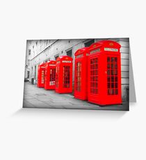 Telephone Boxes Greeting Card