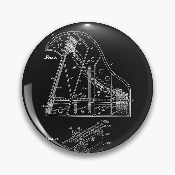 Item preview, Electro piano patent 1962 - white designed and sold by InkedArtPrints.