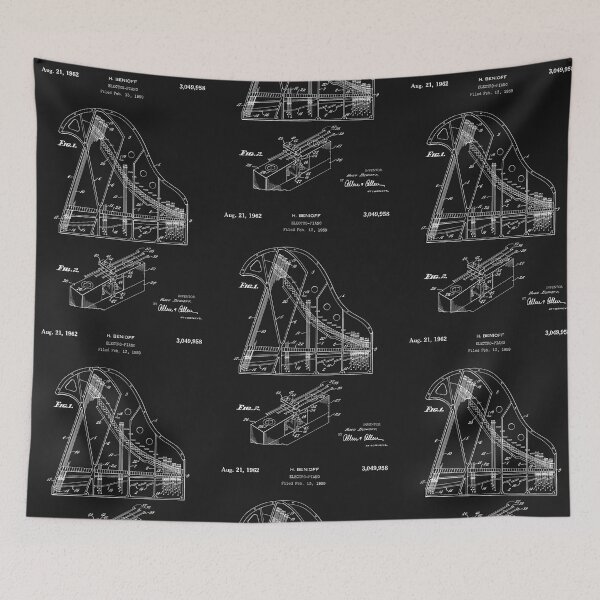 Item preview, Electro piano patent 1962 - white designed and sold by InkedArtPrints.